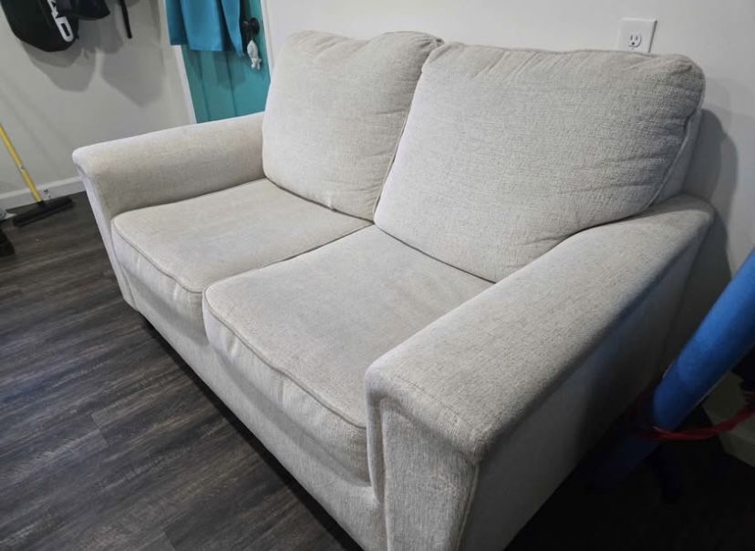 Loveseat Couch - White/Creme