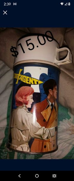 Vintage 1968 Secret Agent Metal Thermos