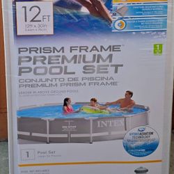 INTEX POOL  / ALBERCA 12FT X 30IN METAL FRAME 