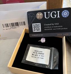 Silver Ring with Purple Amethyst Gemstone