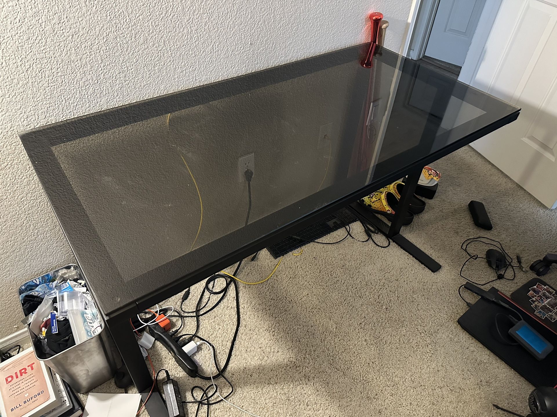 Black Tempered Glass Desk