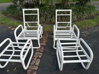 White Outdoor 4 piece Seating Set