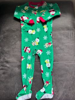 Baby Christmas Fleece Footed Pajamas size 3T