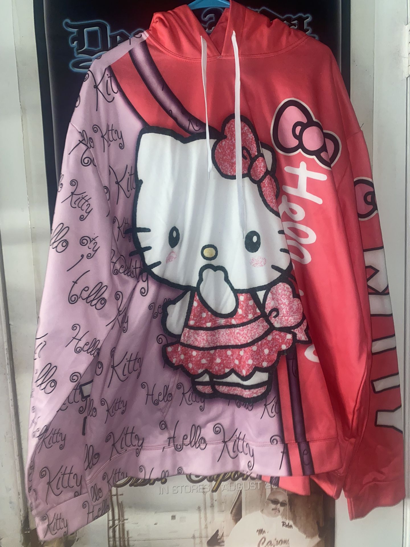 Hello kitty hoodie hot pink