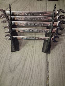 Snap-on 6-point SAE Flank Drive flare nut wrenches 1/4" up to 13/16