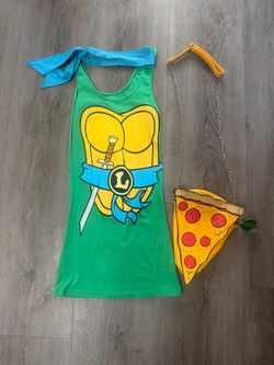 Ninja Turtle Dress w/ pizza purse size small