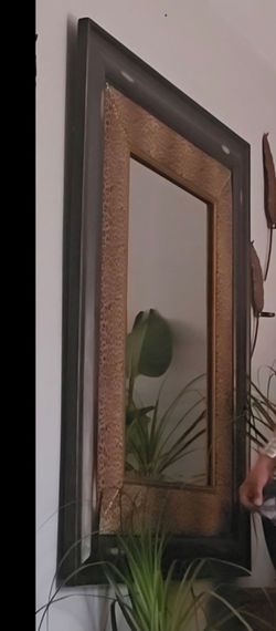 Solid wood mirror