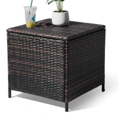 Outdoor Side Table Storage New $30