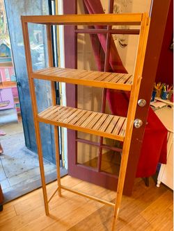 Bamboo 3-tier toilet storage