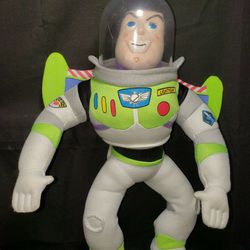 Vintage Toy story Buzz Lightyear poseable soft figure 10" . Good condition and smoke free home. Has signs of play of a few light marks on helmet .