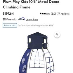 Metal Climbing Dome With Hanging Out Spot On Top