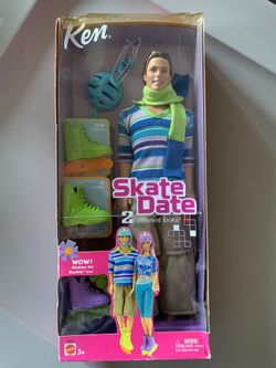 Vintage 2002 Ken Skate Date Doll & Accessories 