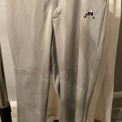 Adidas Mens Baseball Pants- Gray-Size Large
