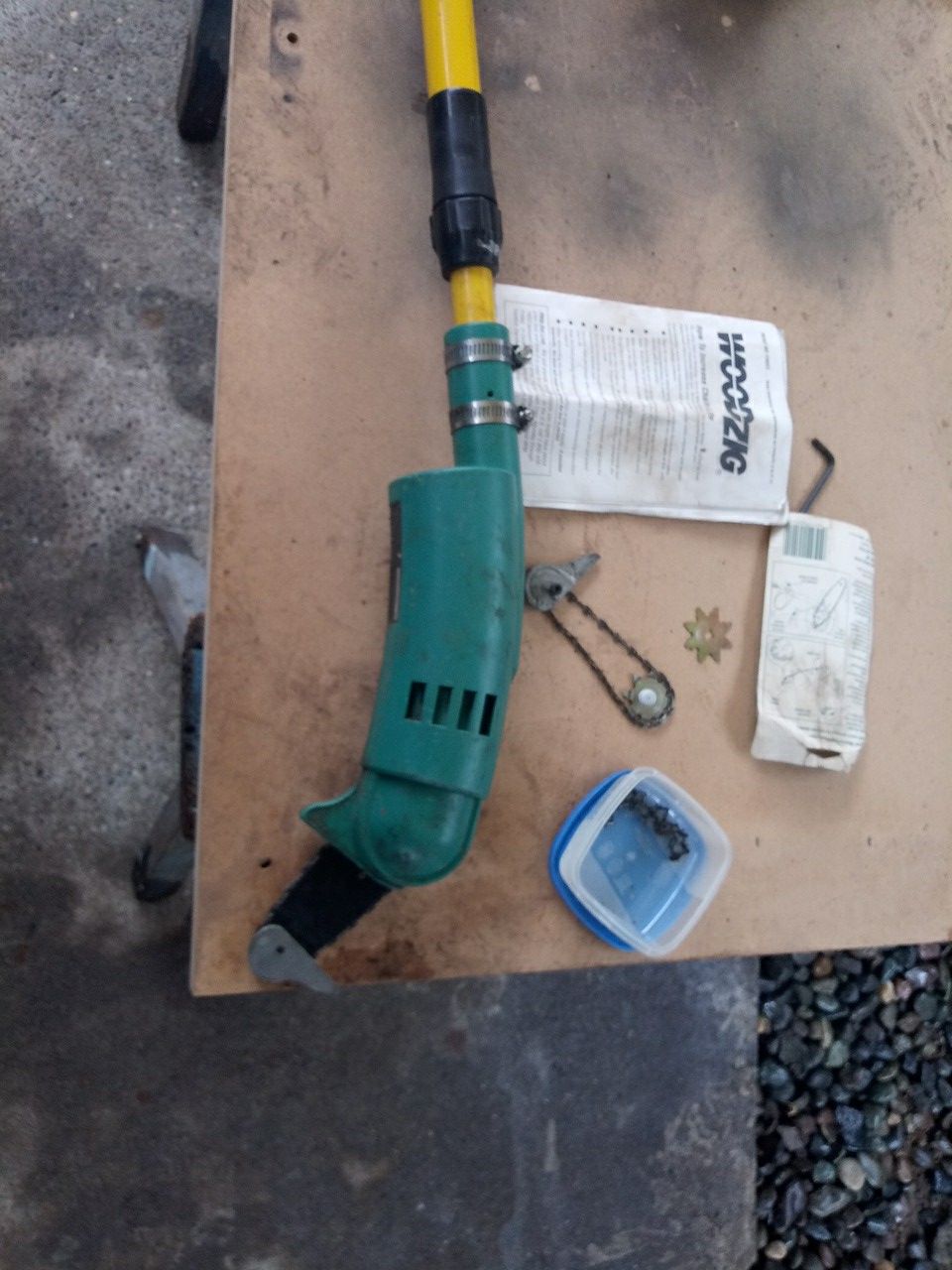 Woodzig pole saw don't let it fool you Cuts just as good as the other