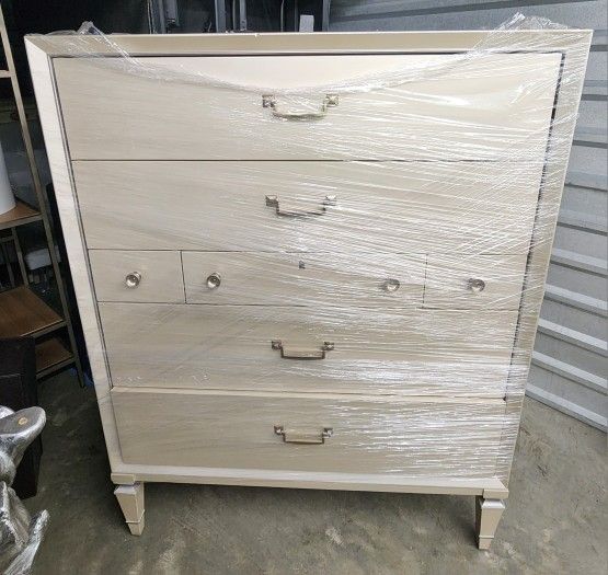 Caracole 7-Drawer Dresser - Beige - 42"W x 54"H x 19"D