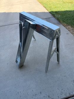Galvanized saw horses