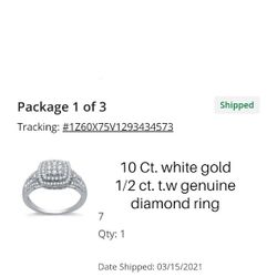 White Gold And Diamond Ring 
