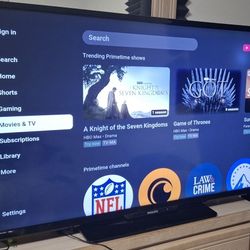 55" 4K UltraHD Philips Smart TV w/Stand & Remote