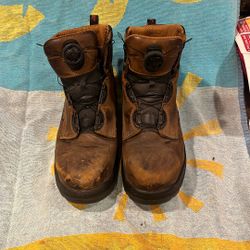 Red Wing No Tie Construction Work Safety Boots