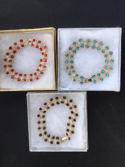 Gold plated bracelets