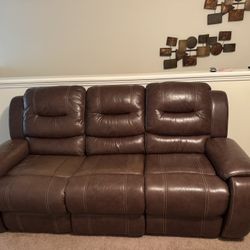 Leather couch set 
