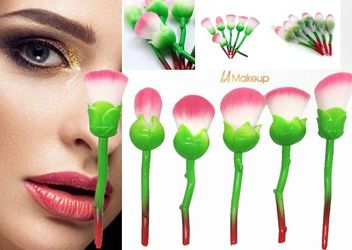 6pcs rose flowers shape makeup brush set. gift idea