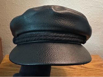 *new* brixton faux leather fiddler hat