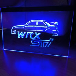 SUBARU XRT LED NEON BLUE LIGHT SIGN 8x12