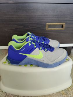 Women's Nike Metcon 2 Flywire Blue/Green/Grey Sz 6 Crossfit