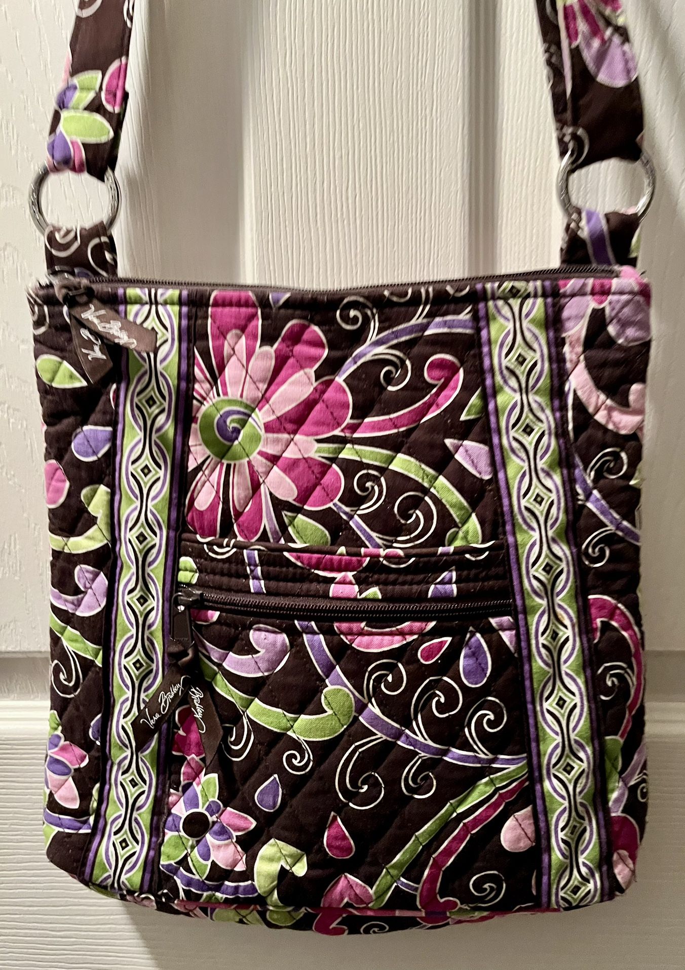 VERA BRADLEY HIPSTER/CROSSBODY/BAG, "Purple Punch" Pattern