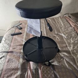 Black Adjustable Stool