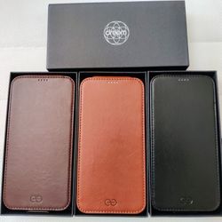 iPhone 14 Pro Max Leather Flip Case with Detachable Wallet Folio, Coffee Color