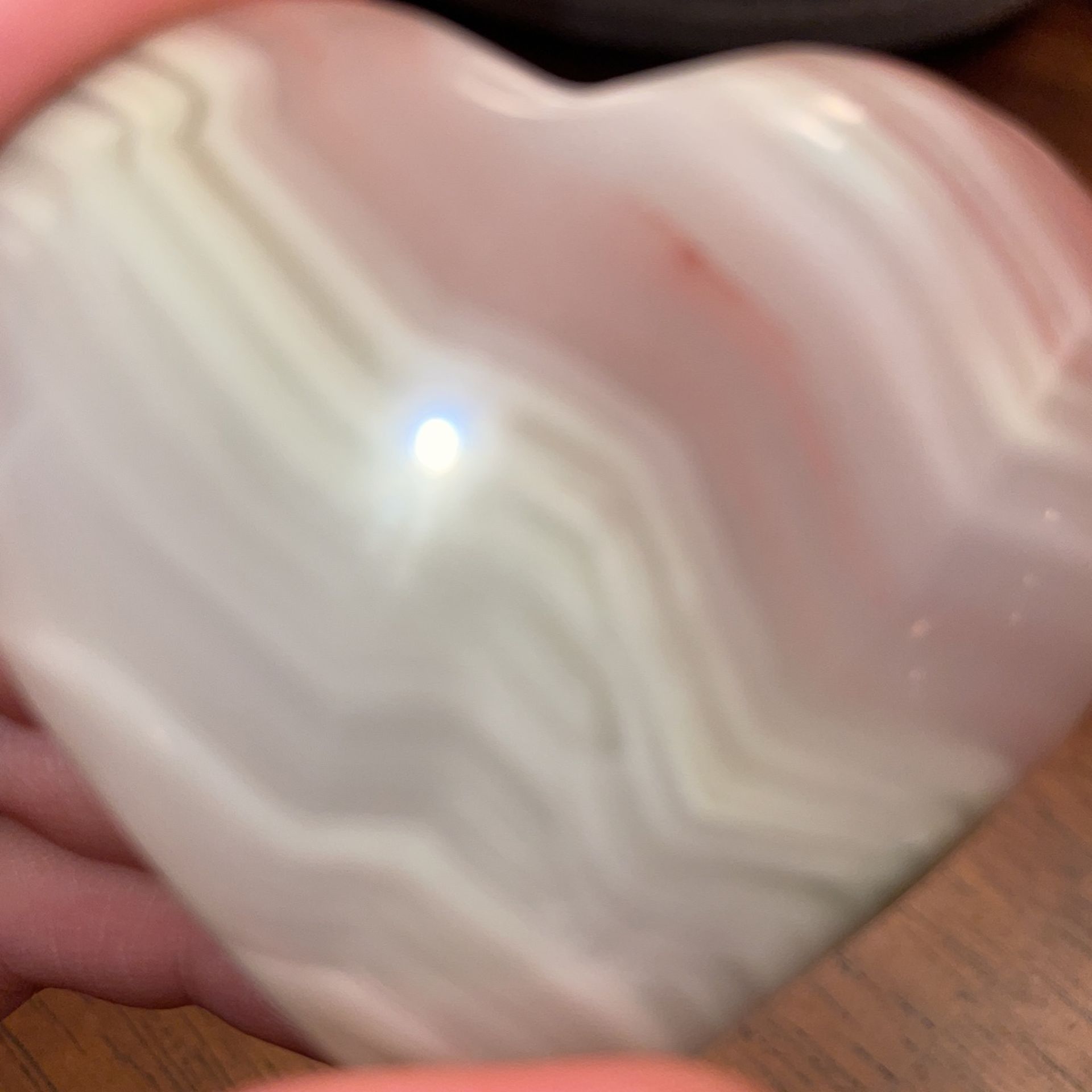 Pink Banded Onyx Heart