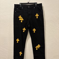CHROME HEARTS black jeans