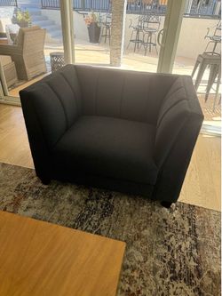 navy chair and a half.