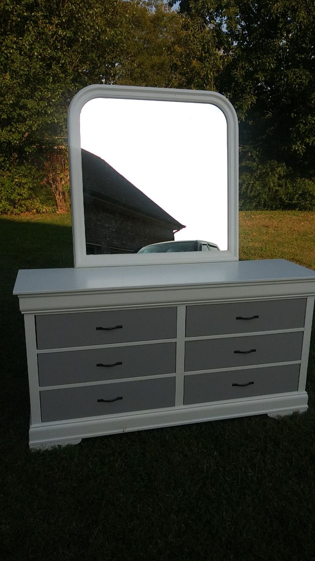 Dresser with mirror