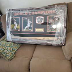 World Series champion San Francisco Giants bat and autograph framed
