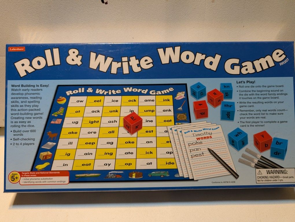 Roll And Write Word Game