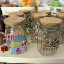 Mason Jars With Straws