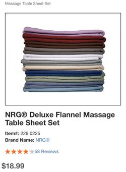 NRG Deluxe Flannel Massage Table Sheet Sets x9