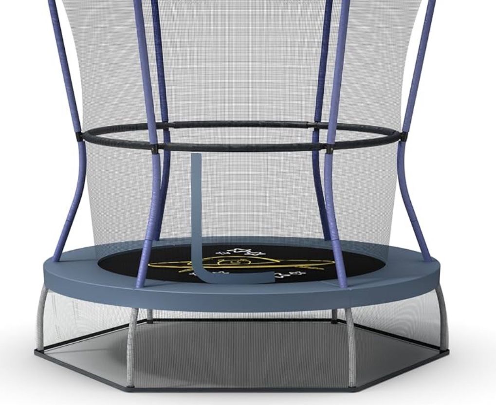 Skywalker Trampolines Mini Trampoline 60 inch diameter -with Enclosure Net-musical sound on jumping