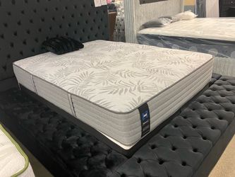 New matress, boxprings and metal frame, all sizes available. Twin mattress at $99. Hablamos Español.
