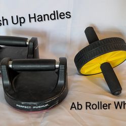 Exercise Push Up Handles -Ab Roller Wheel