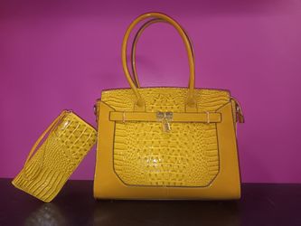 Mustard Yellow Handbag Set 