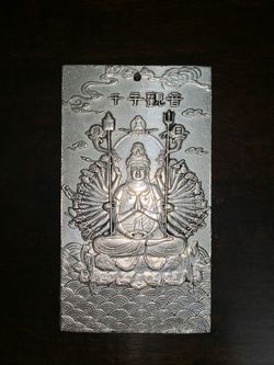 Silvery，Guanyin pendant