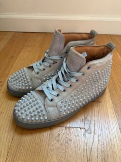 Christian Louboutin Louis Spikes High Top Blue Size 41