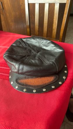 Vintage Harley Davidson Leather Cap