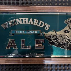 Vintage Weinhard’s Blue Boar Ale Mirrored Beer Sign