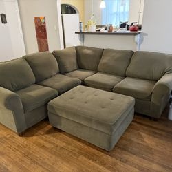 L shaped Couch w/ ottoman