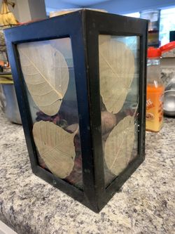 Glass candle holder